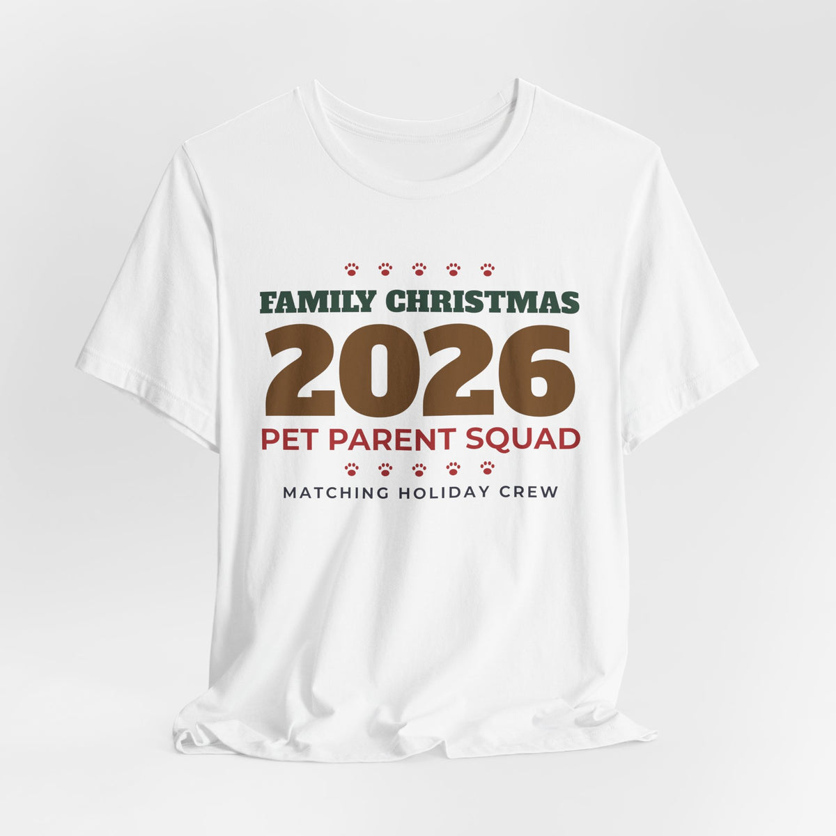 Family Christmas 2026 Pet Parent Squad Shirt, Matching Holiday Tee for Dog Cat Parents, Family Pet Lover Christmas Pajama Shirt Gift