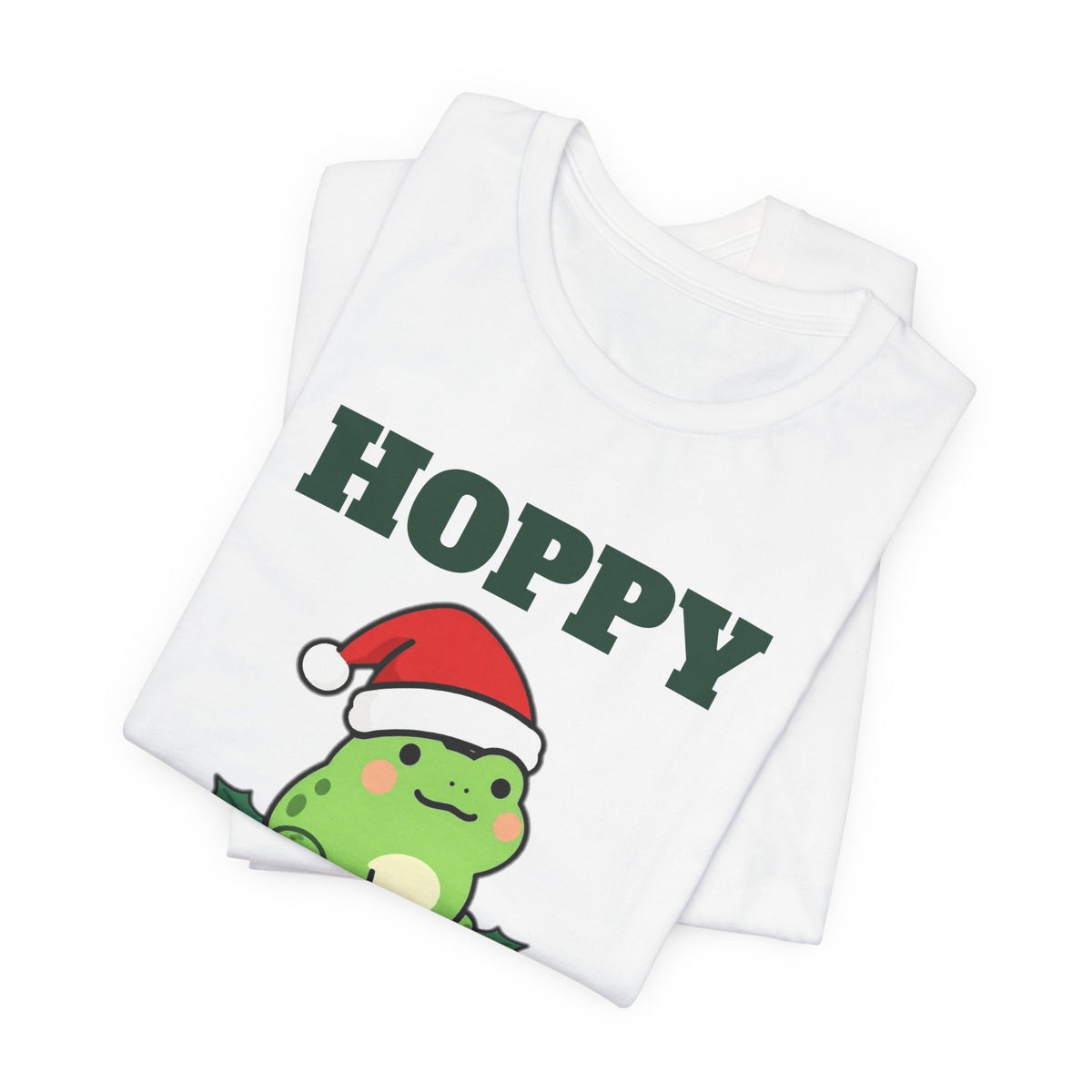 Frog Christmas Shirt, Hoppy Holidays Cottagecore Frog Tee, Frog Lover Holiday Gift, Santa Hat Frog Mushroom T-Shirt, Cute Frog Sweatshirt