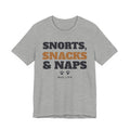 Pug Shirt, Snorts Snacks and Naps Funny Pug Tee, Pug Mom Gift, Pug Dad T-Shirt, Pug Lover Gift