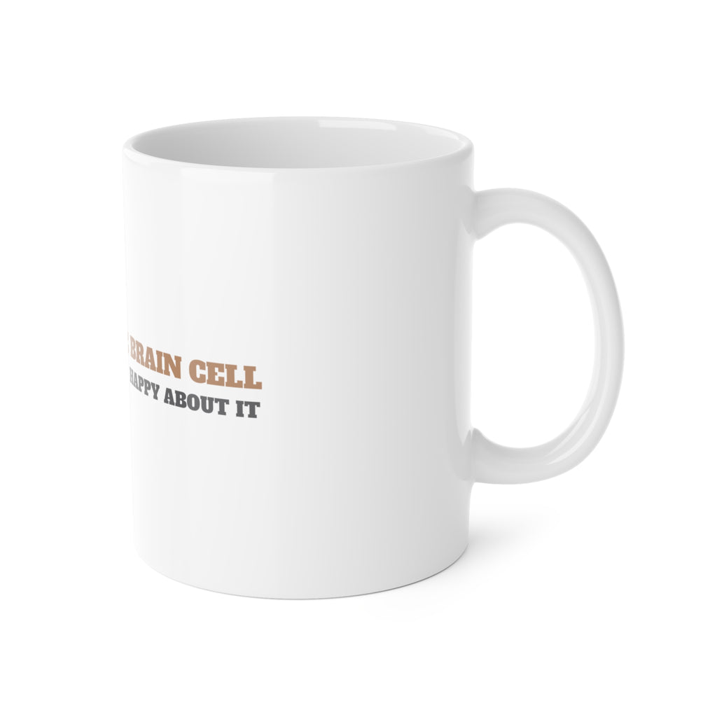 One Brain Cell, Very Happy About It Golden Retriever Mug | Golden Retriever Gift