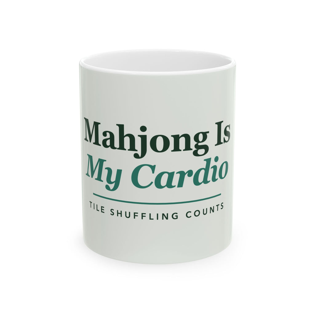 Mahjong Gift Mug - Mahjong Is My Cardio Coffee Cup - original mug design by Pastime Goods