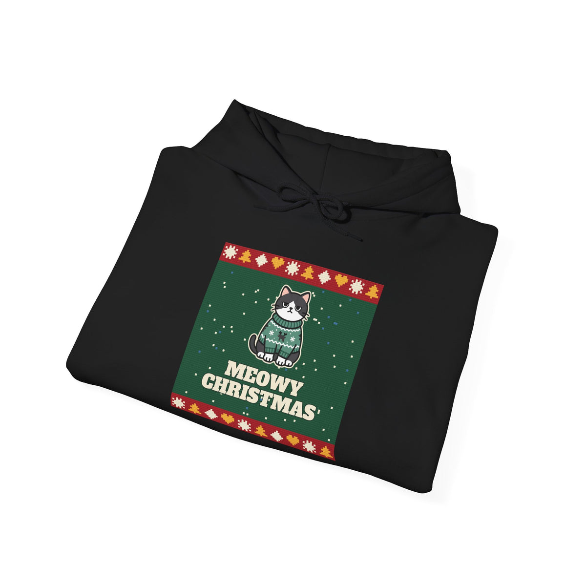 Meowy Christmas Ugly Sweater Hoodie