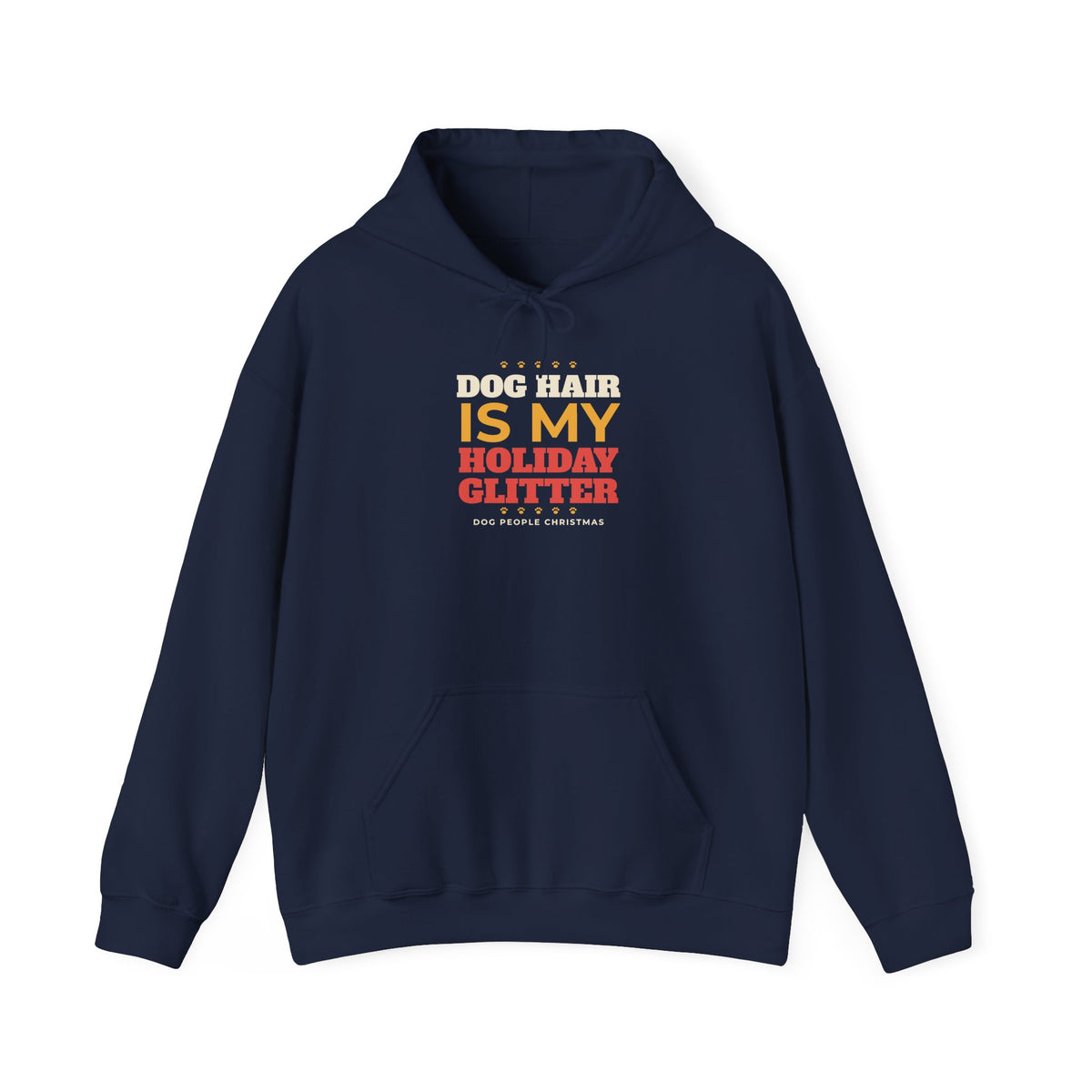 Dog Hair Is My Holiday Glitter Hoodie, Funny Dog Mom Christmas Hoodie, Dog Dad Christmas Gift, Dog Lover Holiday Hoodie, Dog Owner Gift