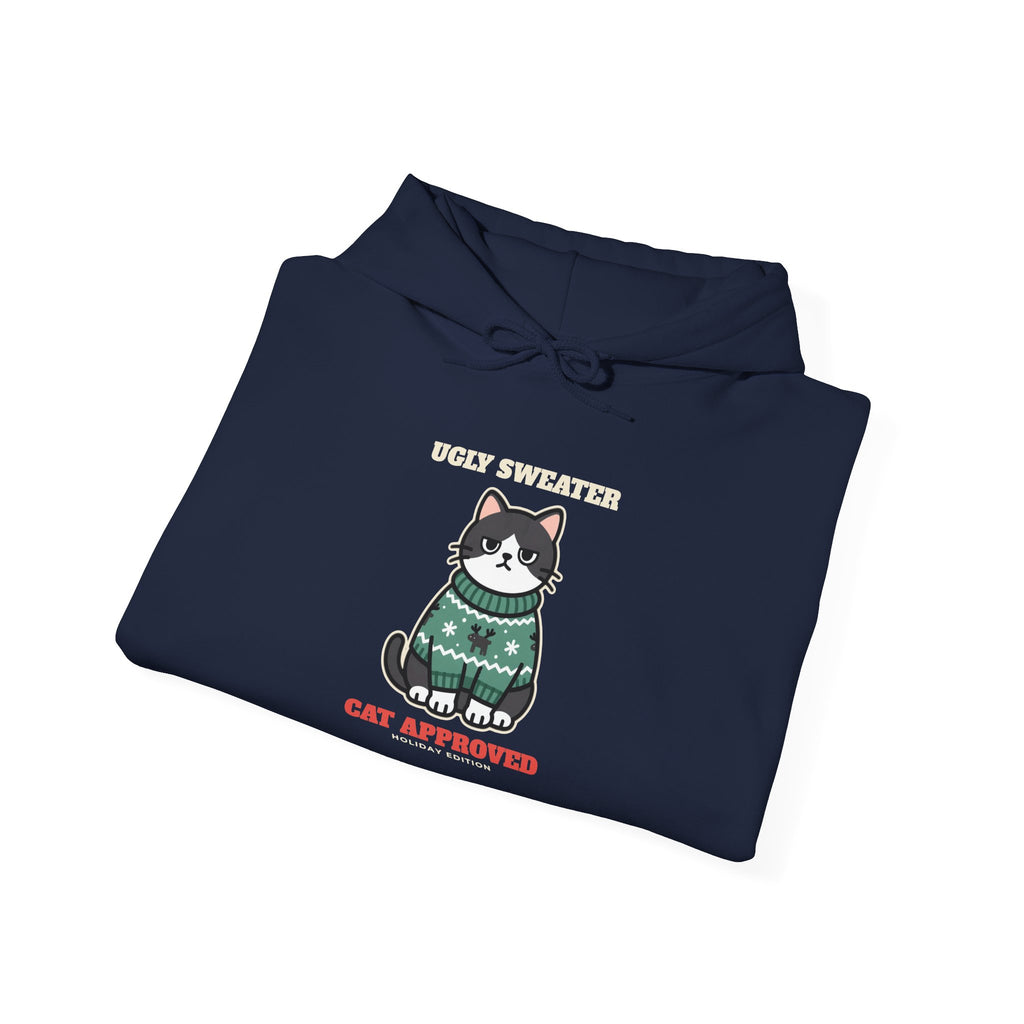 Cat Approved Ugly Christmas Sweater Hoodie