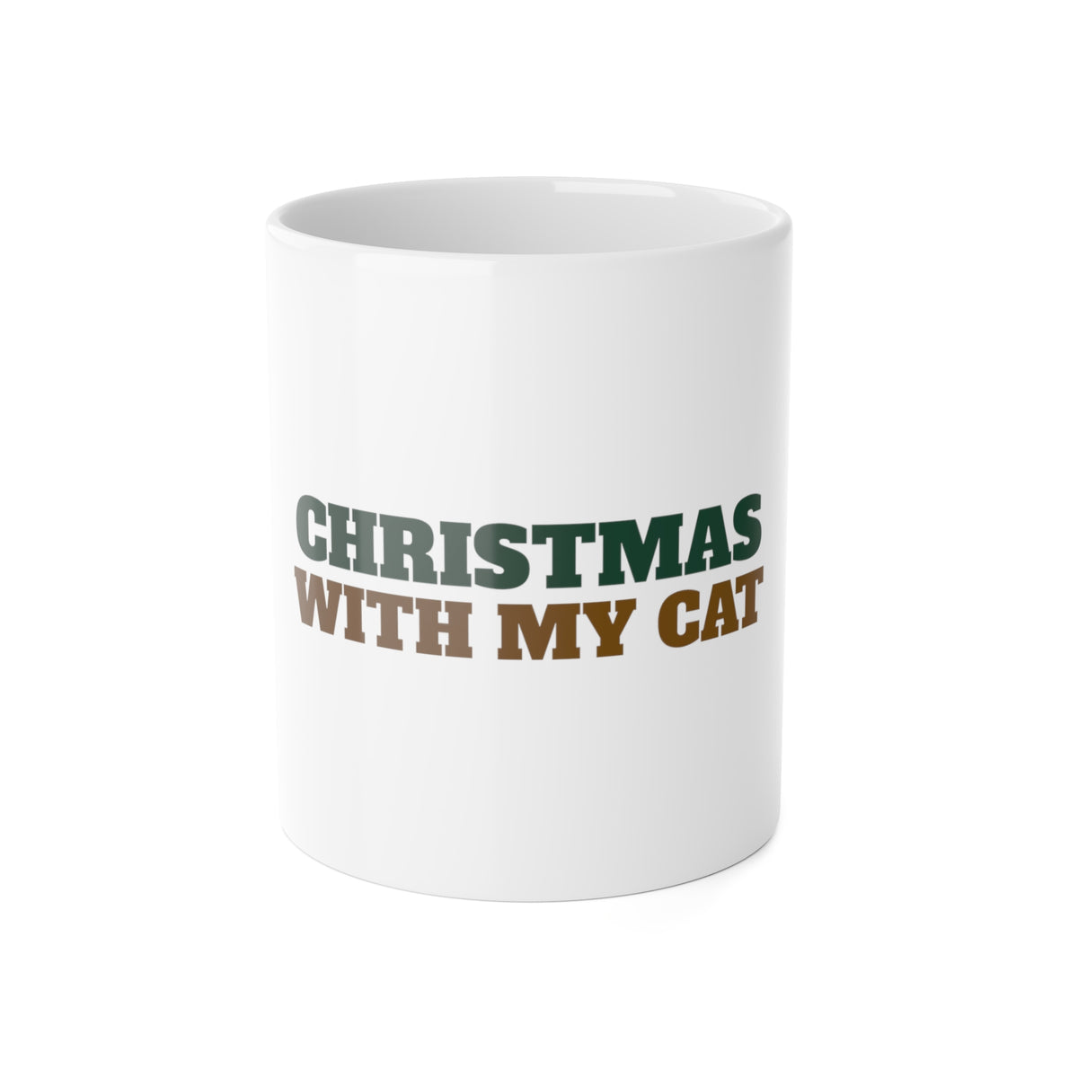 Christmas With My Cat Mug, Cat Lover Christmas Mug, Cozy Cat Mom Holiday Mug, Cat Dad Christmas Gift, Cat Person Holiday Mug